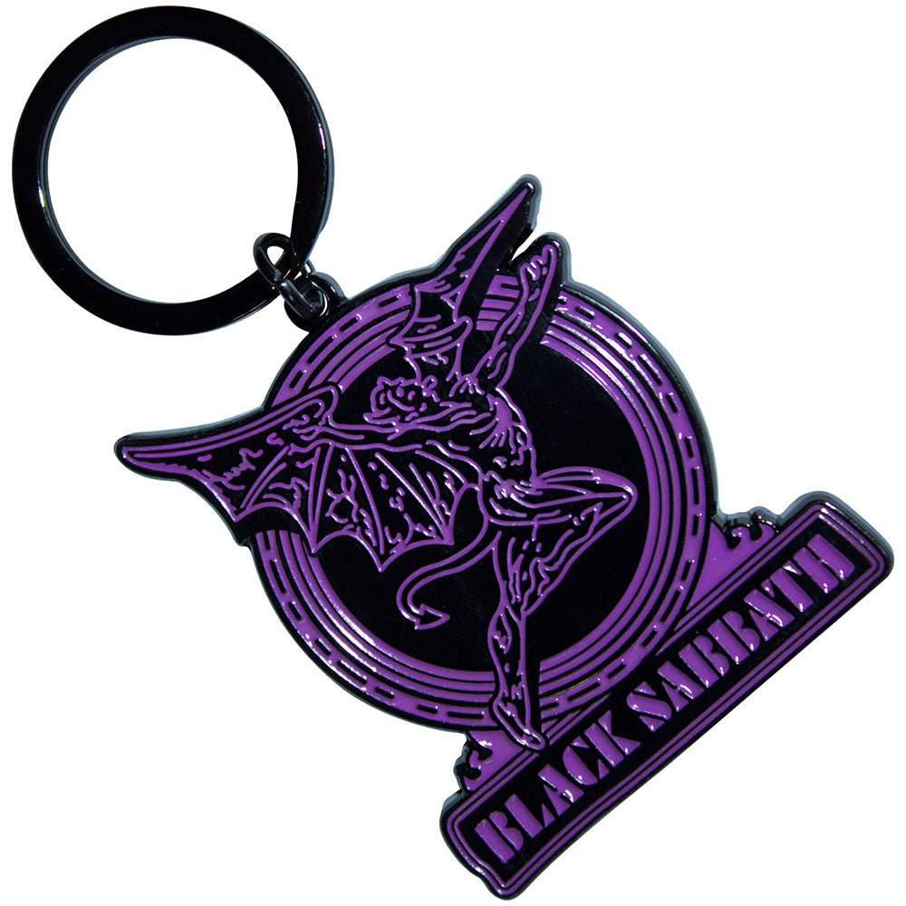 Black Sabbath | Purple Text Logo & Daemon -