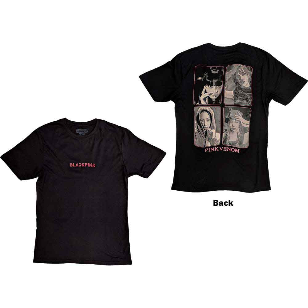 BLACKPINK | Pink Venom Group Photo - T-Shirt Black