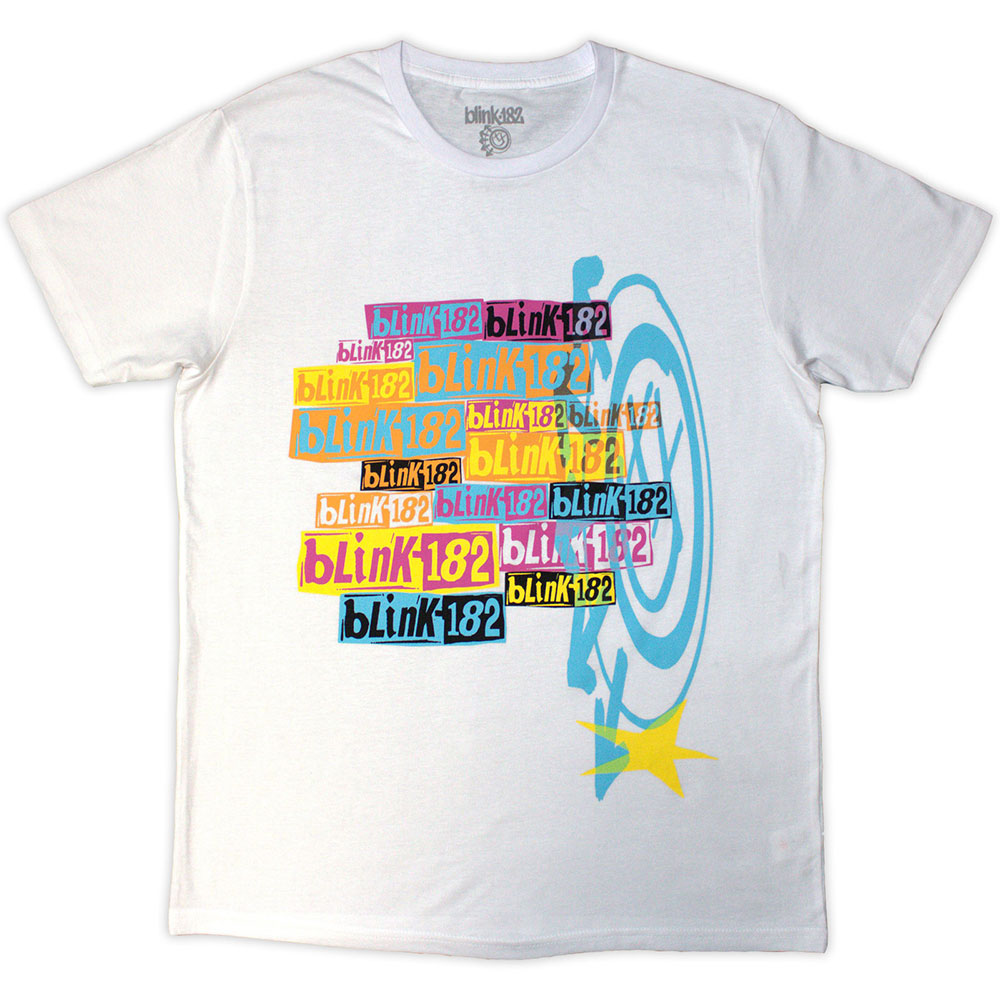 Blink-182 | Multi Stacked Logo - White