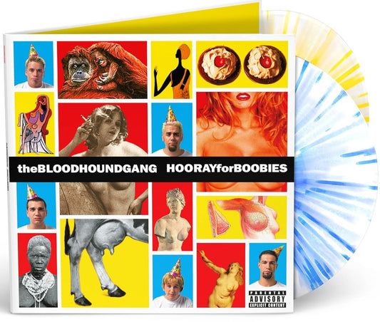 Bloodhound Gang | Hooray For Boobies: 20th Anniversary Edition (Blue/White/Yellow Splatter Colored Vinyl) (2 Lp's) - Vinyl