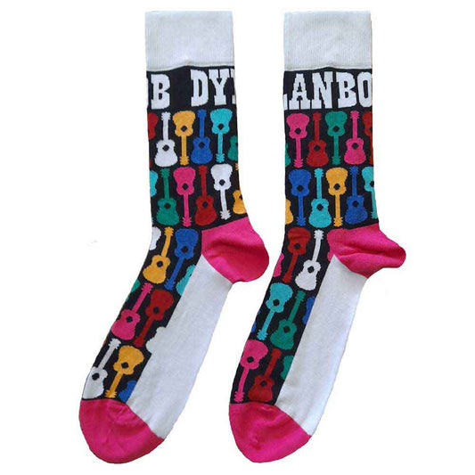 Bob Dylan | Guitar Pattern - Socks Black, Multicolour