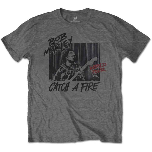 Bob Marley | Catch A Fire World Tour - T-Shirt Grey