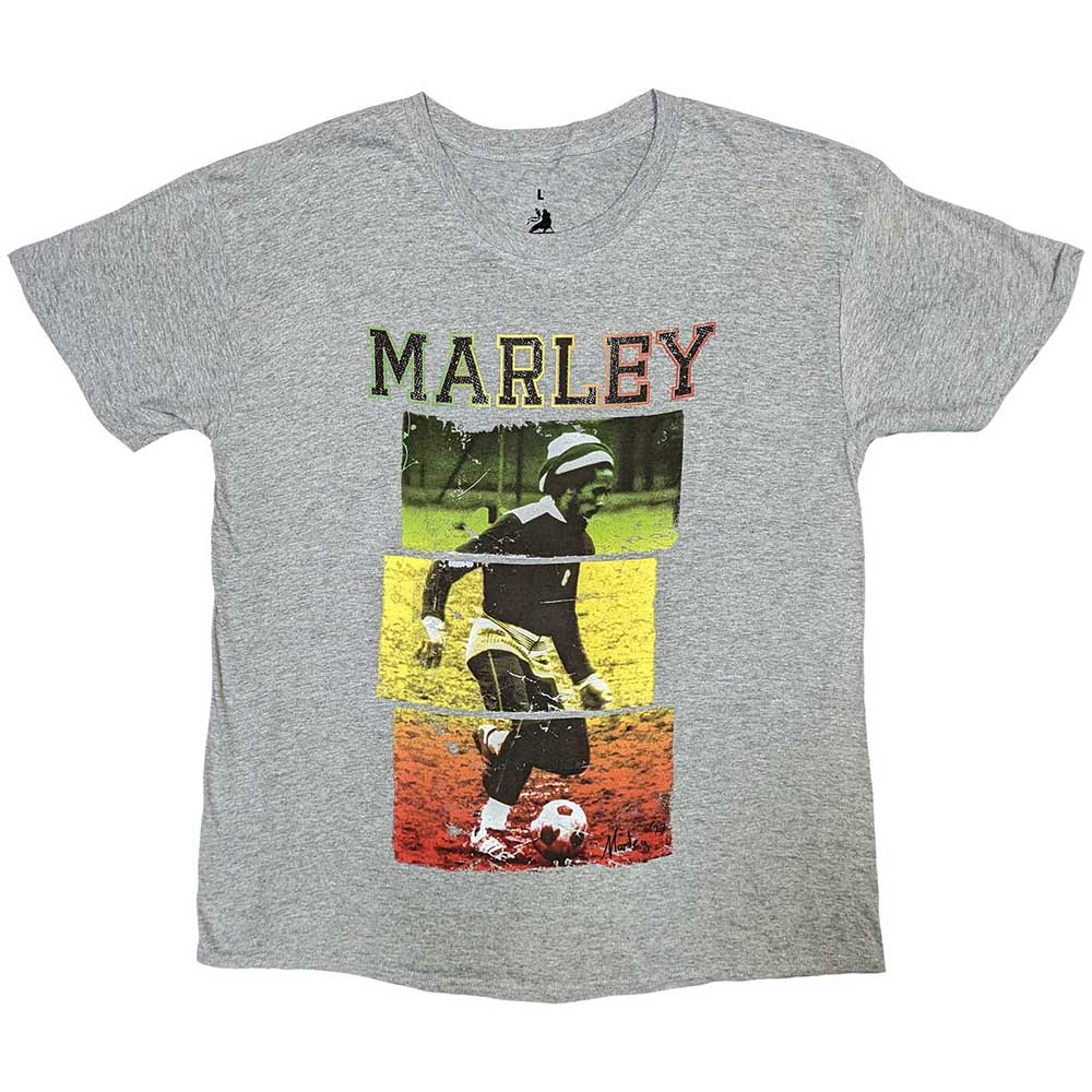 Bob Marley | Football Text - T-Shirt Grey