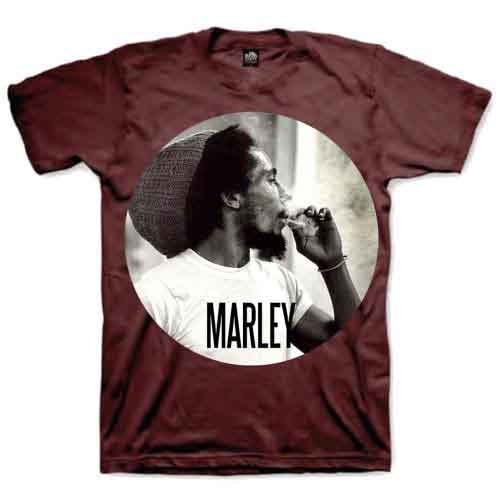 Bob Marley | Smokin Circle - T-Shirt Brown