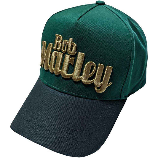 Bob Marley | Text Logo - Hat Green