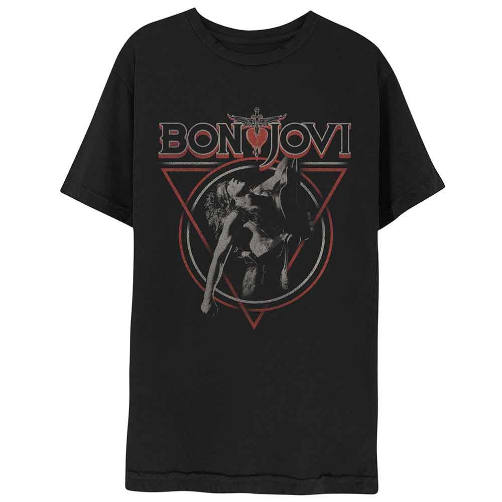 Bon Jovi | Triangle Overlap - T-Shirt Black
