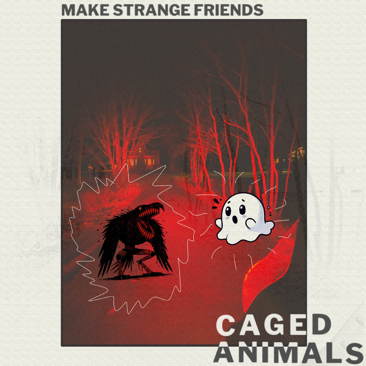 Caged Animals | Make Strange Friends (Translucent Ruby Vinyl) - Vinyl