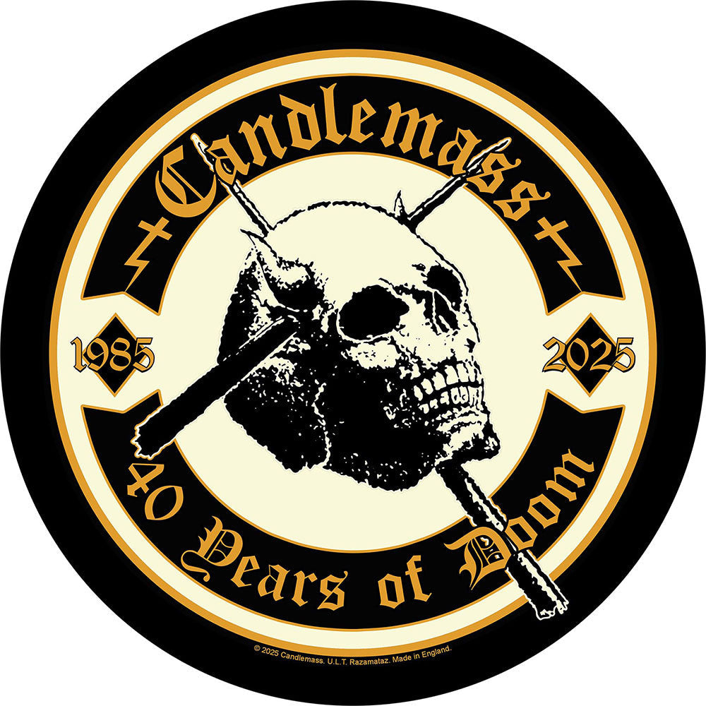Candlemass | 40 Years Of Doom Back Patch - Apparel