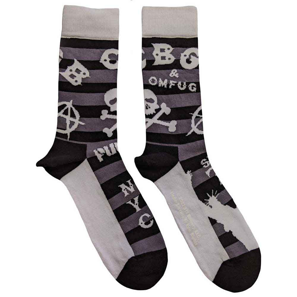 CBGB | Logos Striped - Socks Black