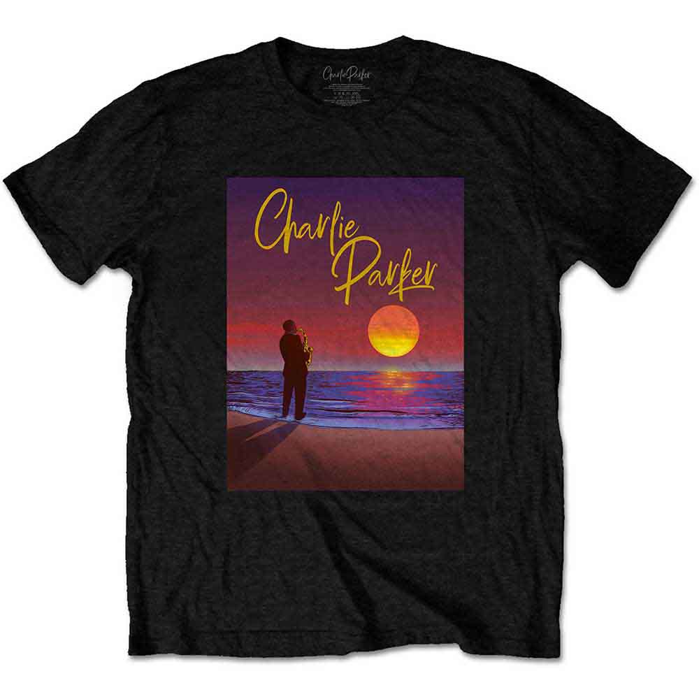 Charlie Parker | Purple Sunset - T-Shirt Black
