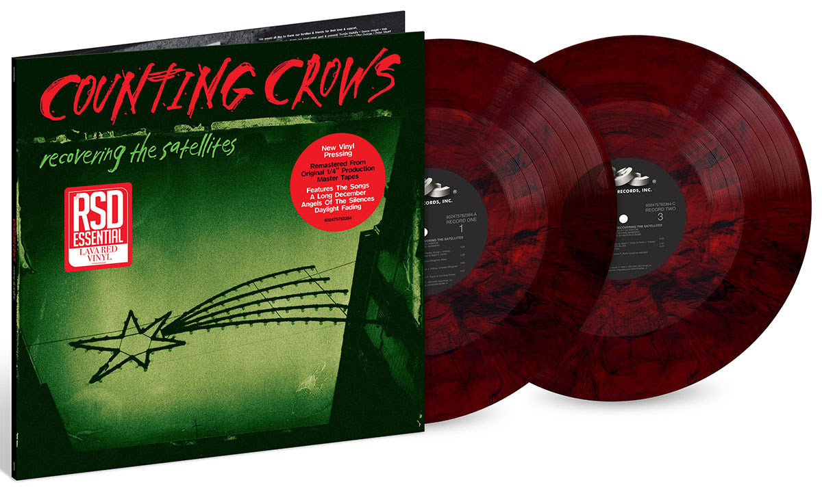 Counting Crows | Recovering The Satellites (Indie Exclusive, "Lava" Red Colored Vinyl, Remastered) (2 Lp's) - Vinyl