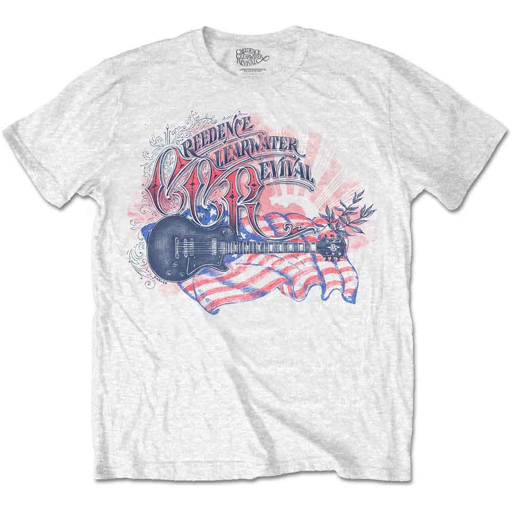 Creedence Clearwater Revival | Guitar & Flag - White