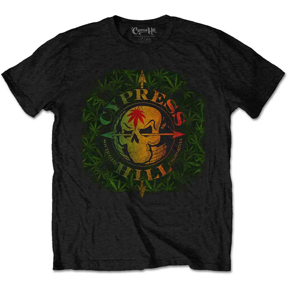Cypress Hill | South Gate Logo & Leaves - T-Shirt Black