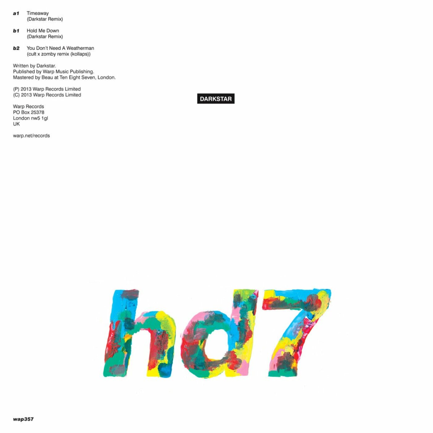 Darkstar | HD7 - Vinyl