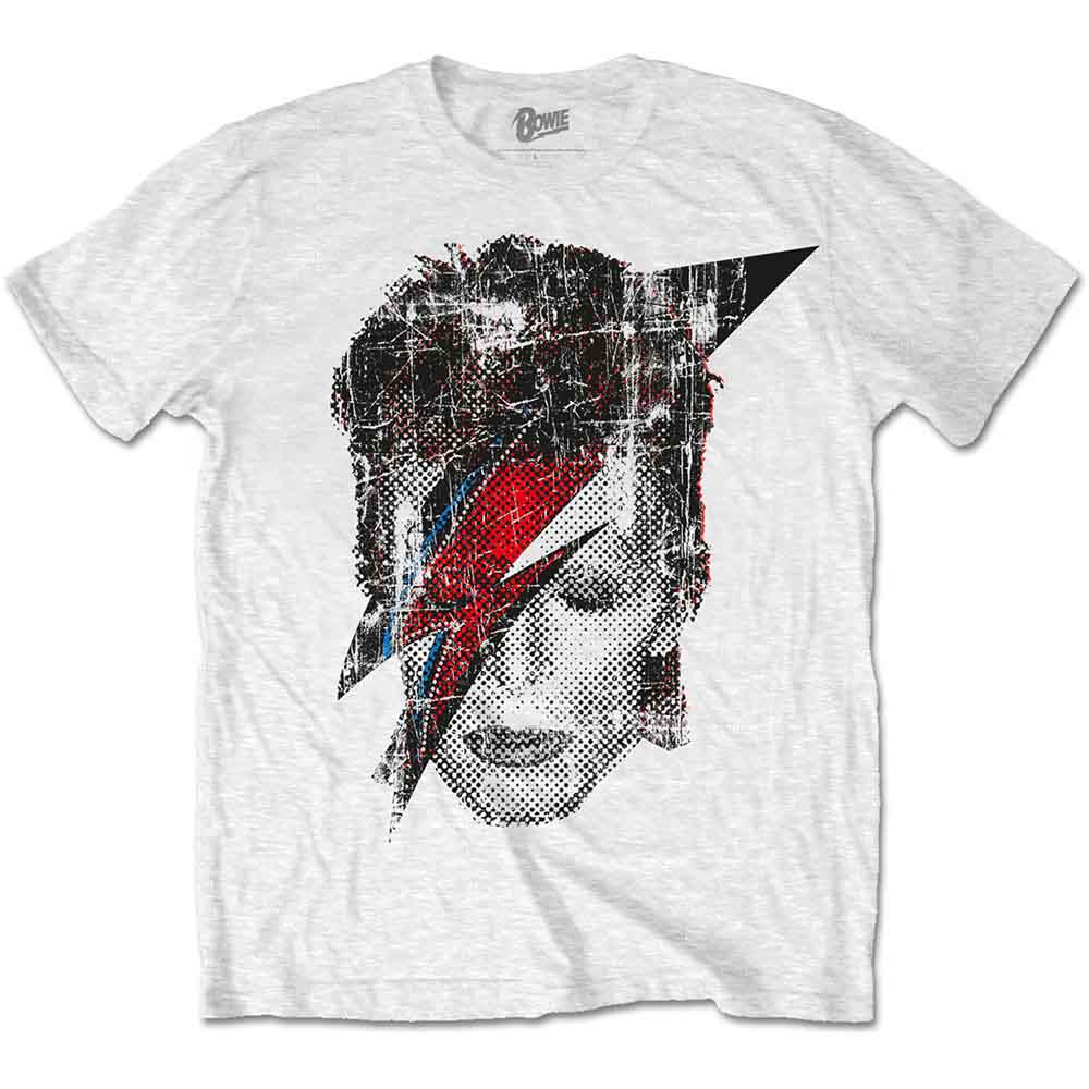 David Bowie | Halftone Flash Face - T-Shirt White