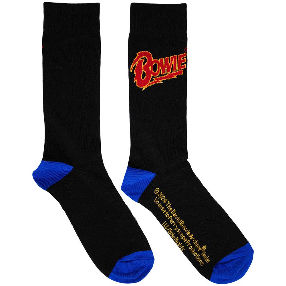 David Bowie | Logo Blue Contrast - Black