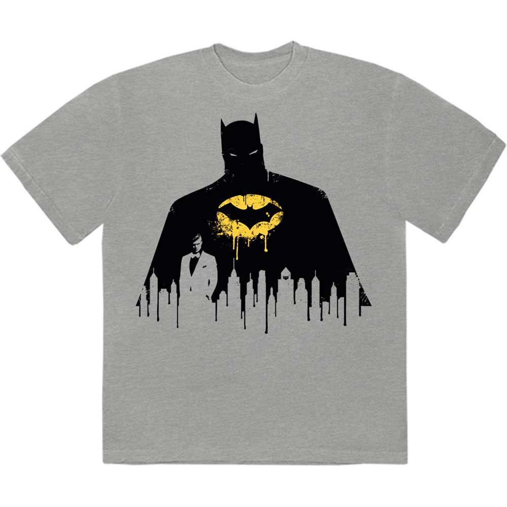 DC Comics | Batman Silhouette Drip - T-Shirt Grey