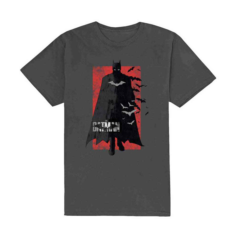 DC Comics | The Batman Distressed Logo - T-Shirt Grey