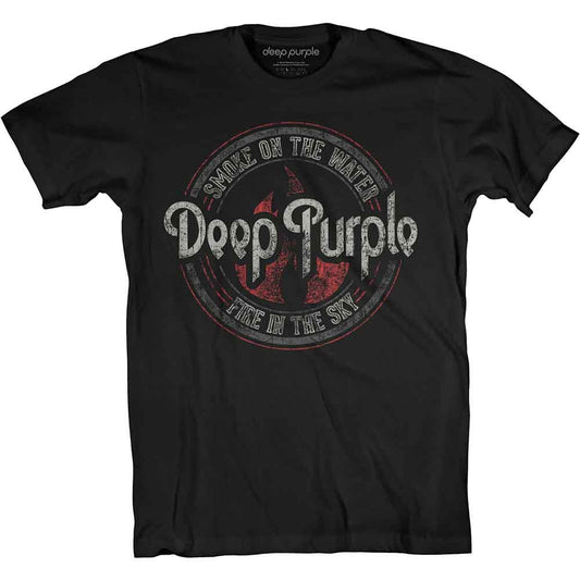 Deep Purple | Smoke Circle - T-Shirt Black