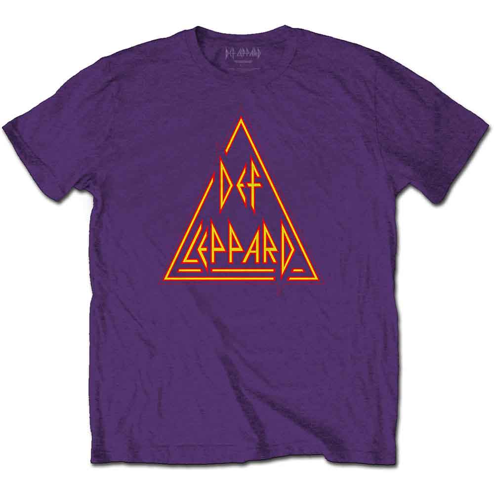 Def Leppard | Classic Triangle Logo - T-Shirt Purple