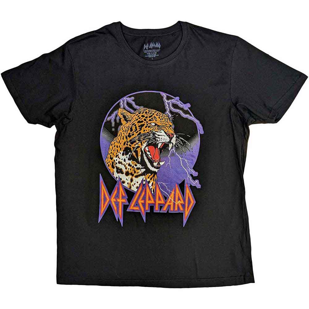 Def Leppard | Lightning Leopard - T-Shirt Black
