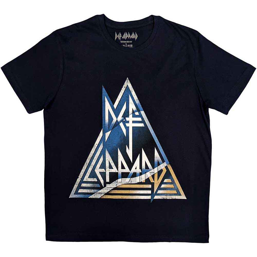 Def Leppard | Triangle Logo - T-Shirt Blue