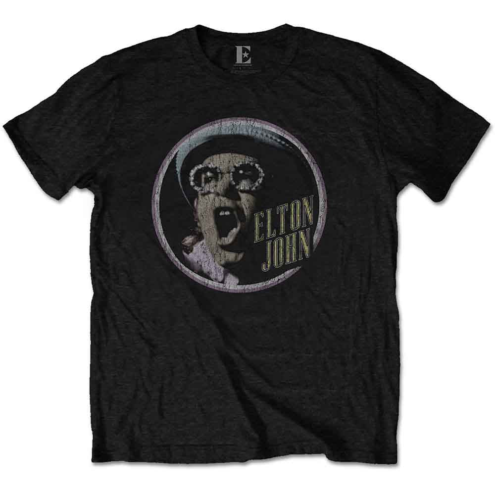 Elton John | Circle - T-Shirt Black