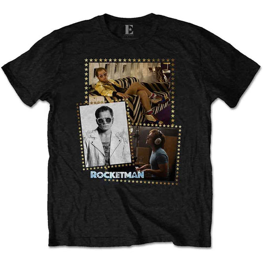 Elton John | Rocketman Montage - T-Shirt Black