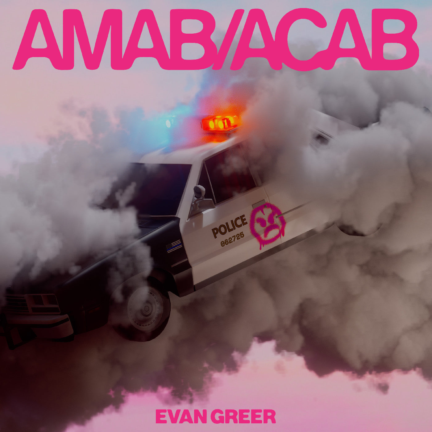 Evan Greer | Amab/Acab (Clear/Pink Cloud Vinyl) - Vinyl