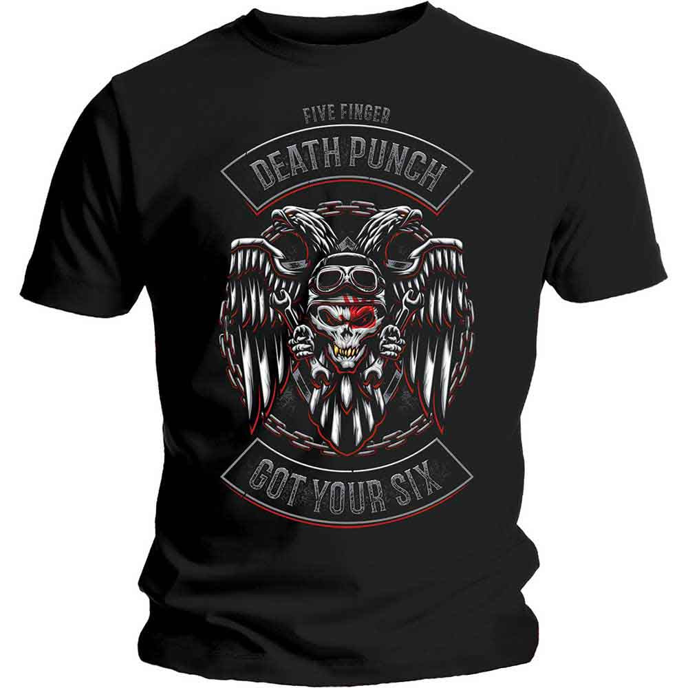 Five Finger Death Punch | Biker Badge - T-Shirt Black