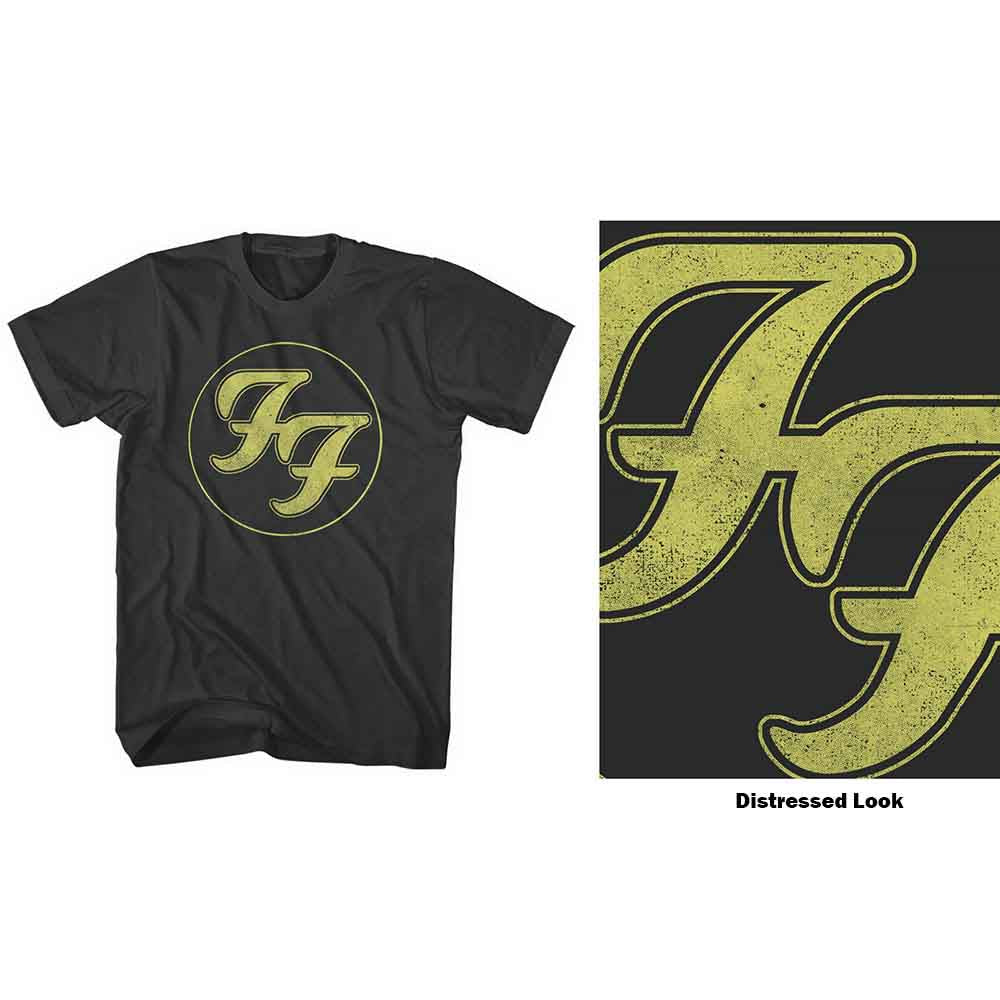 Foo Fighters | Distressed FF Logo - T-Shirt Black