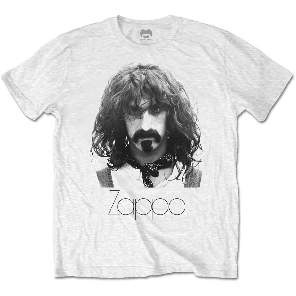 Frank Zappa | Thin Logo Portrait - T-Shirt White