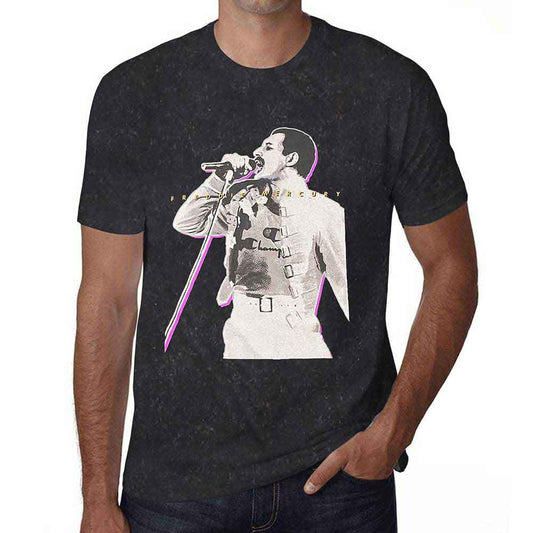 Freddie Mercury | Glow - T-Shirt Black