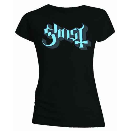 Ghost | Blue/Grey Keyline Logo - T-Shirt Black