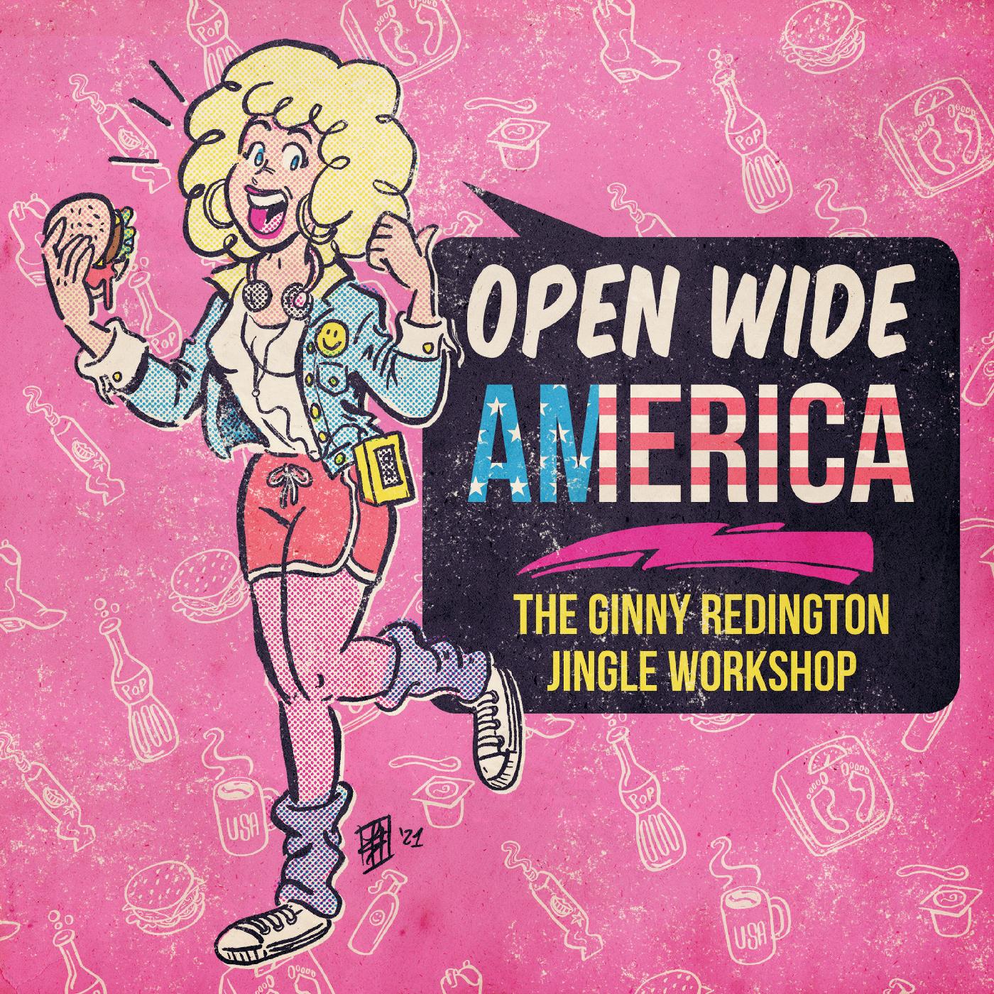 Ginny Redington | Open Wide America: The Ginny Redington Jingle Workshop (WHITE VINYL) - Vinyl