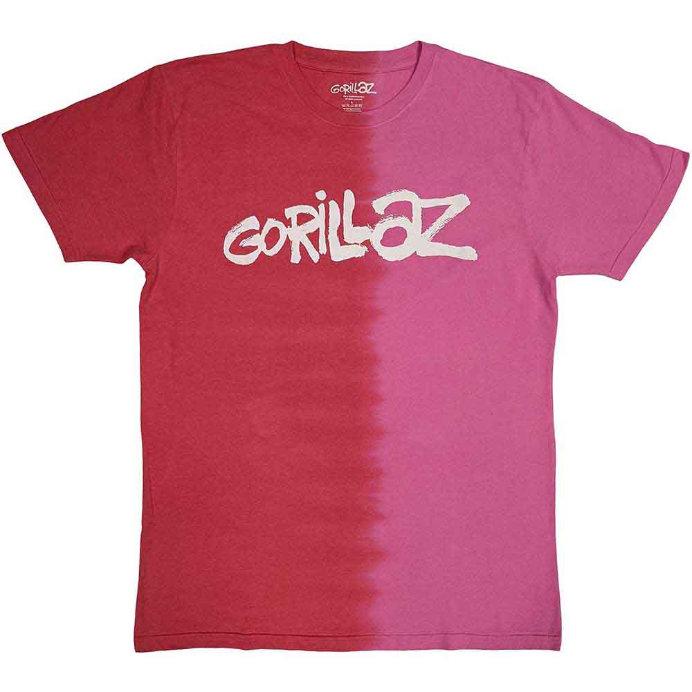 Gorillaz | Two-Tone Brush Logo - T-Shirt Red