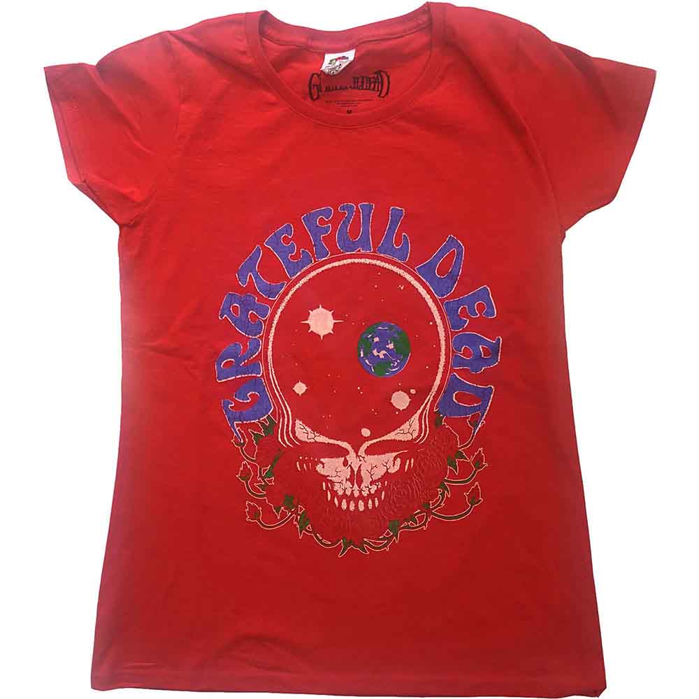 Grateful Dead | Space Your Face & Logo - T-Shirt Red