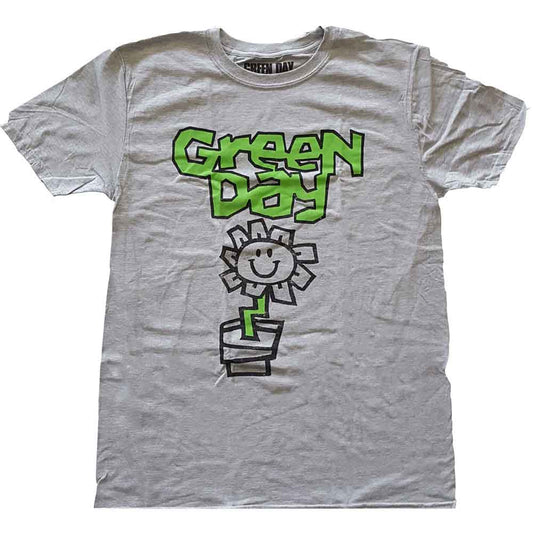Green Day | Flower Pot - T-Shirt Grey