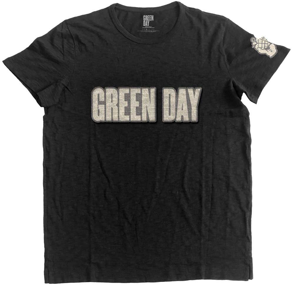 Green Day | Logo & Grenade - T-Shirt Black