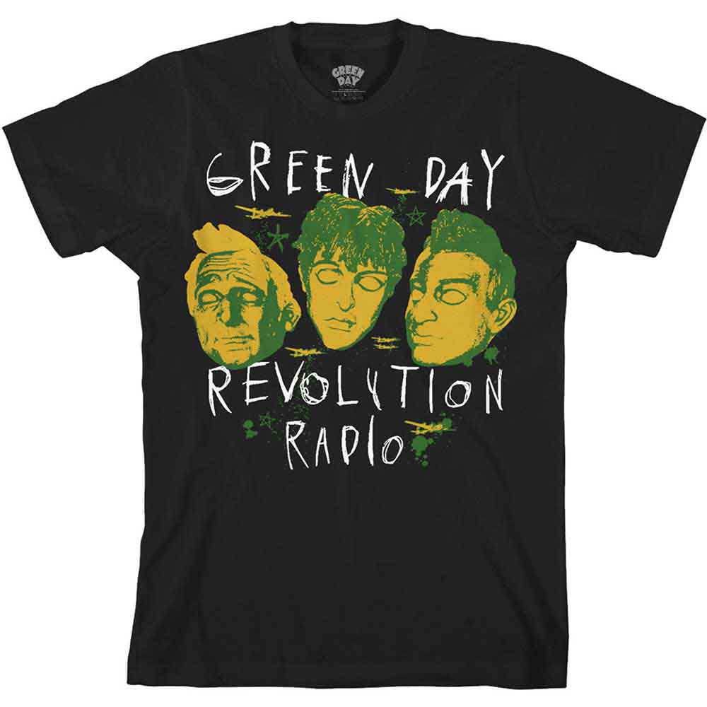 Green Day | Scribble Mask - T-Shirt Black