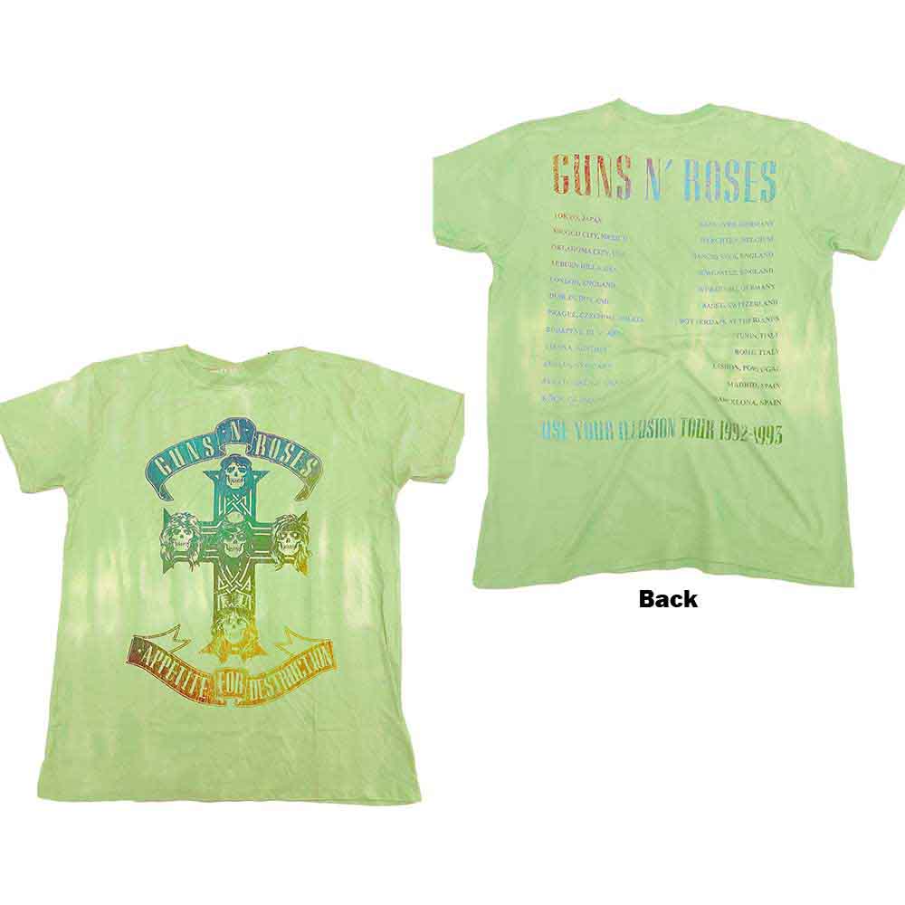 Guns N' Roses | Gradient Use Your Illusion Tour - T-Shirt Green