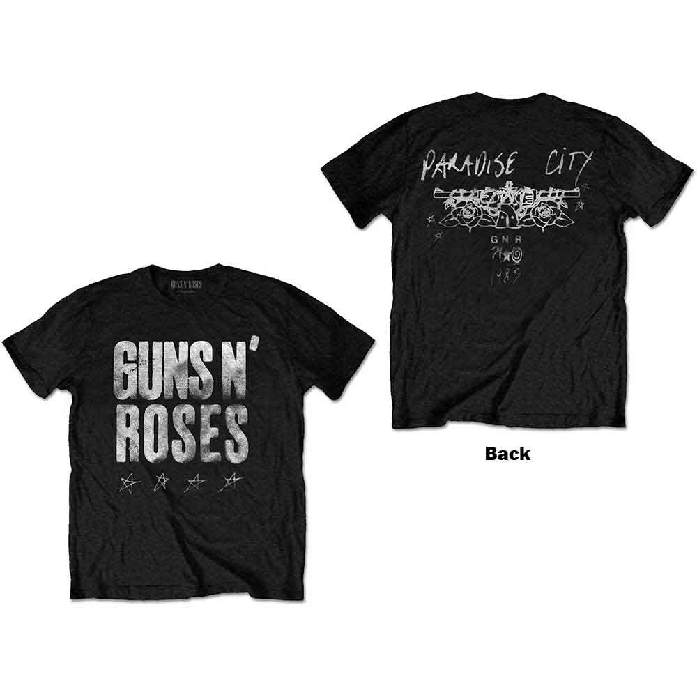 Guns N' Roses | Paradise City Stars - T-Shirt Black