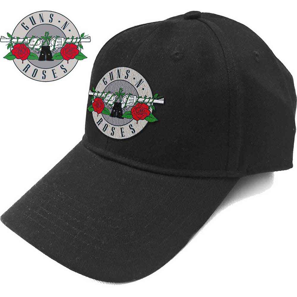 Guns N' Roses | Silver Circle Logo - Hat Black