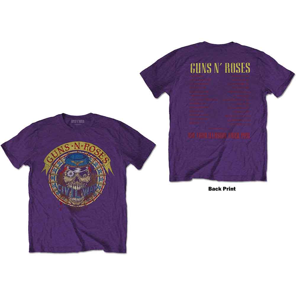 Guns N' Roses | Skull Circle - T-Shirt Purple