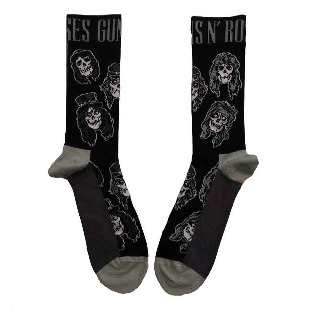 Guns N' Roses | Skulls Band Monochrome - Socks Black