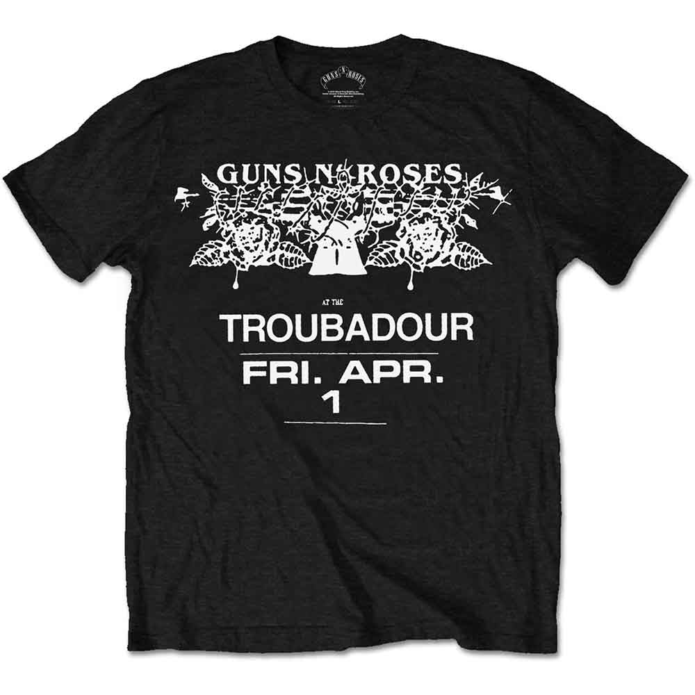 Guns N' Roses | Troubadour Flyer - T-Shirt Black