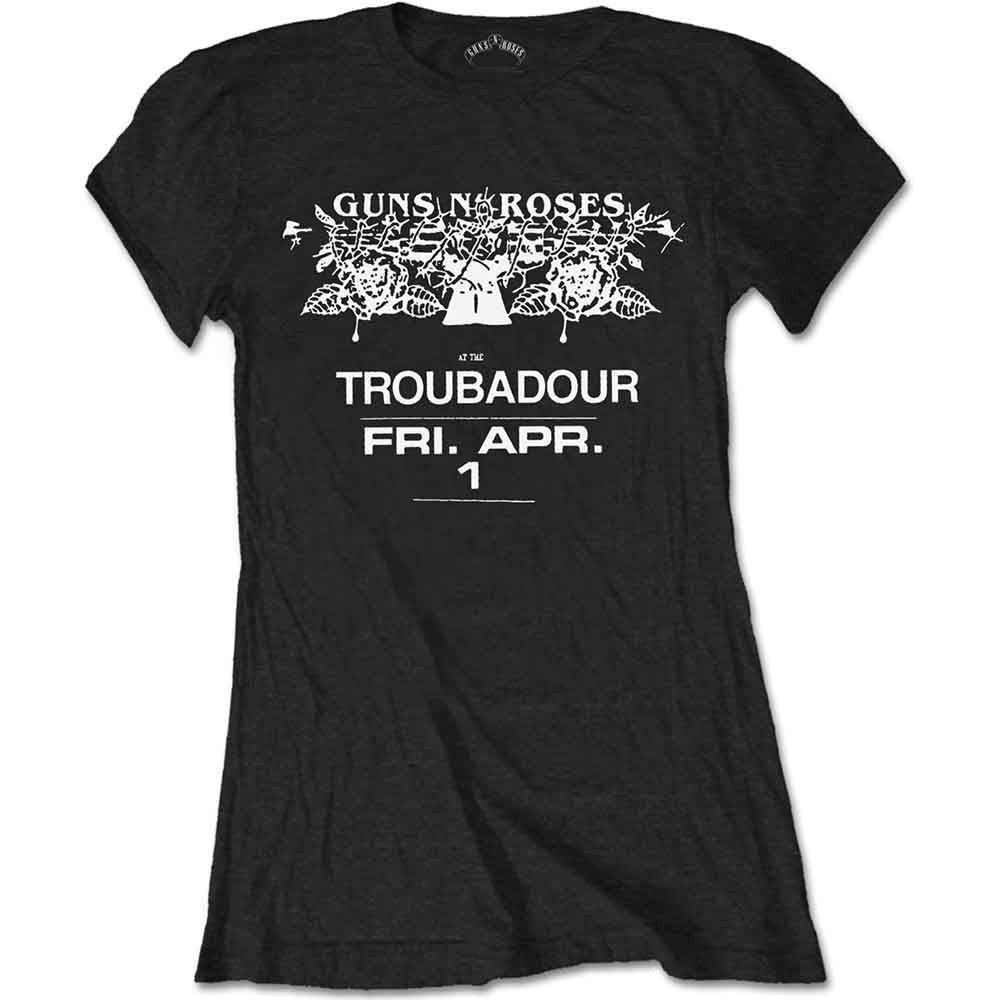 Guns N' Roses | Troubadour Flyer - T-Shirt Black