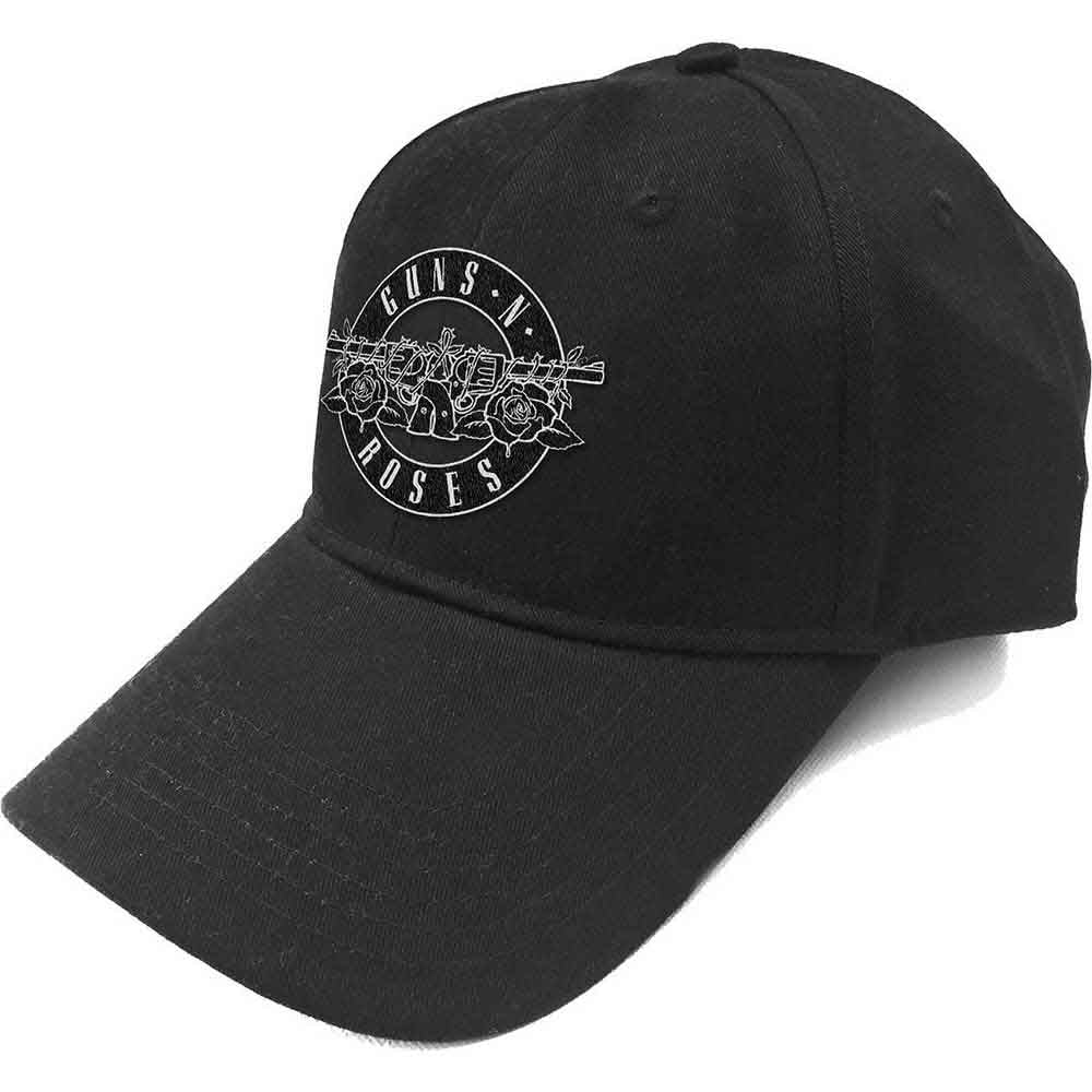 Guns N' Roses | White Circle Logo - Hat Black