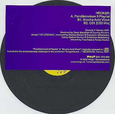 HECKER | 2 Track 12inch - Vinyl