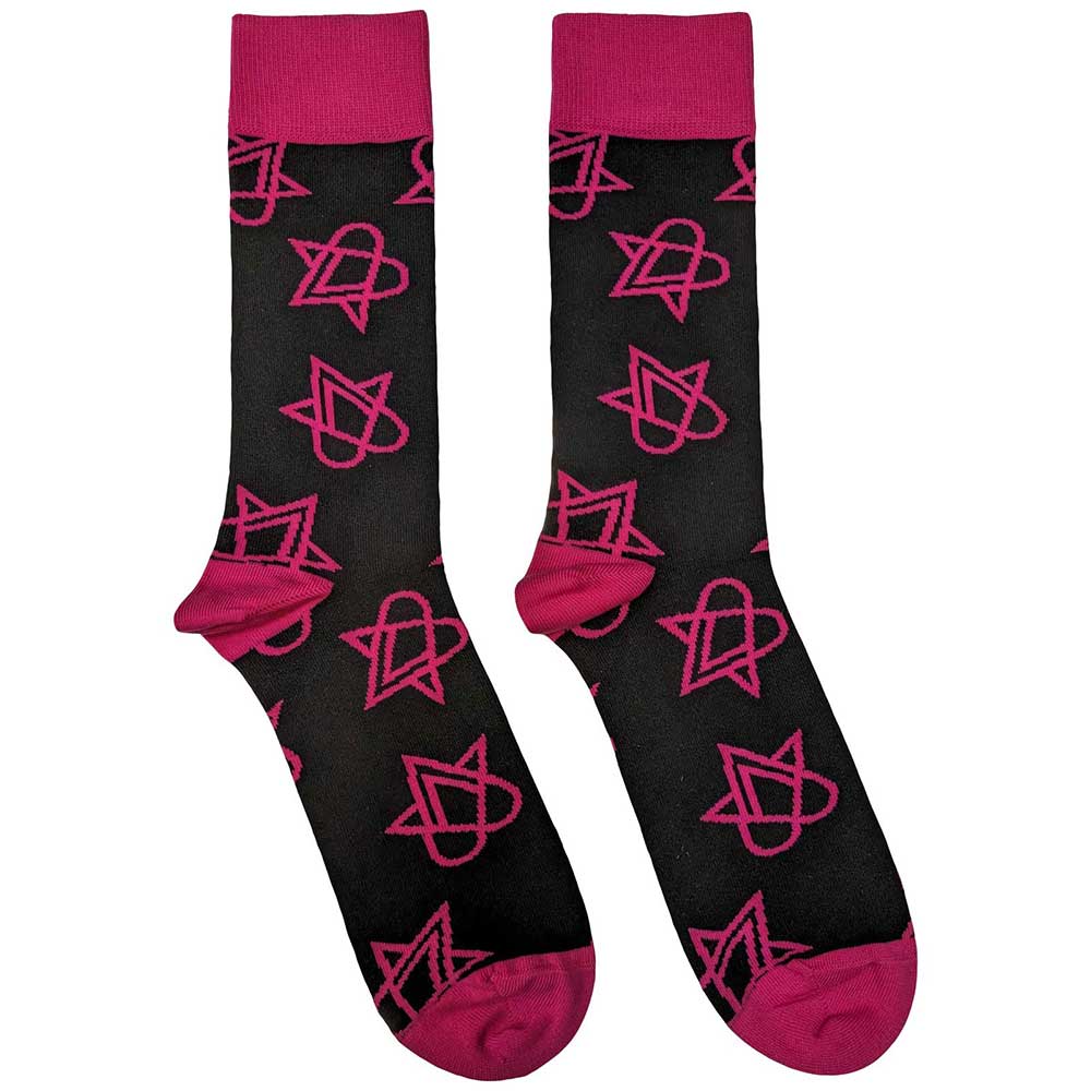 Him | Mini Pink Heartagrams - Black